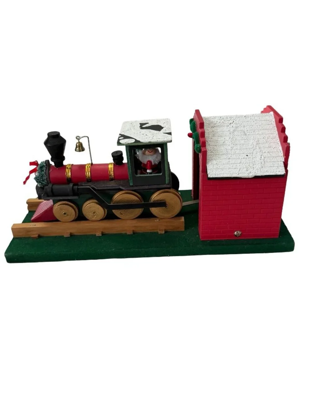 Vintage Berkeley Designs Animated Christmas Train Music Box Santa Here Comes San